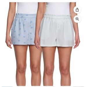 NWT LOFT Women's 2 Pack Pajama/sleep Shorts - Blue and Green Striped